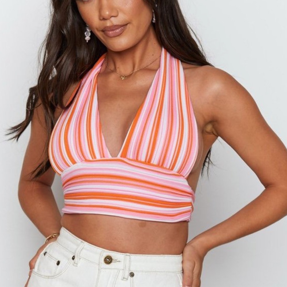 Knit halter top
